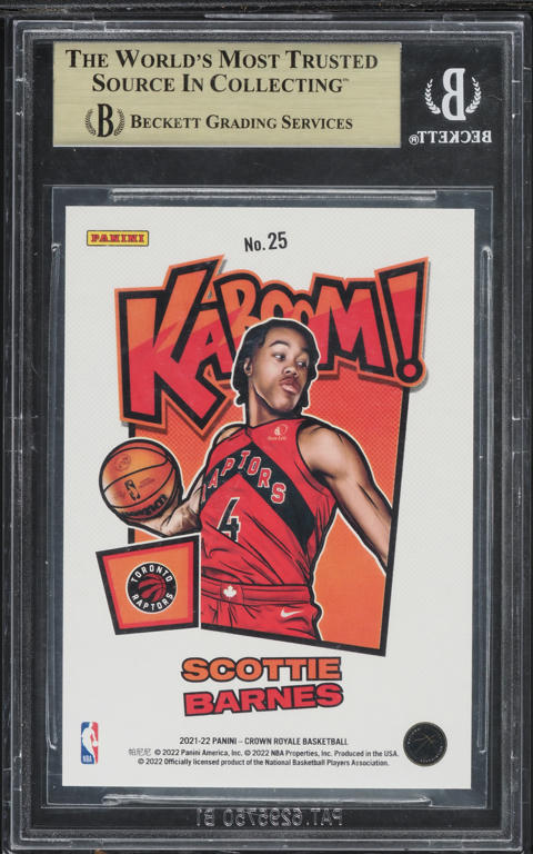 2021 Crown Royale Kaboom Scottie Barnes ROOKIE #25 BGS 9.5 GEM