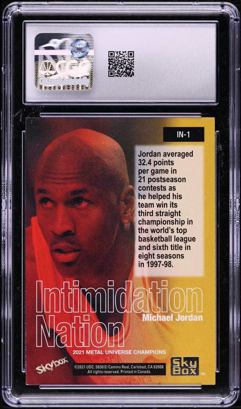 2021 Metal Universe Champions Intimidation Nation Michael Jordan #IN-1 CGC 8