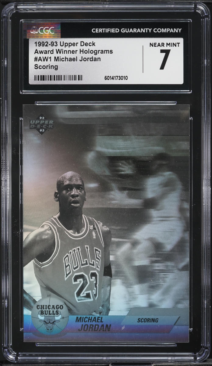 michael jordan holographic basketball card 1991 Michael Jordan Upper Deck AW1 Holographic Basketball Card Super C –  AltezzaGameShop