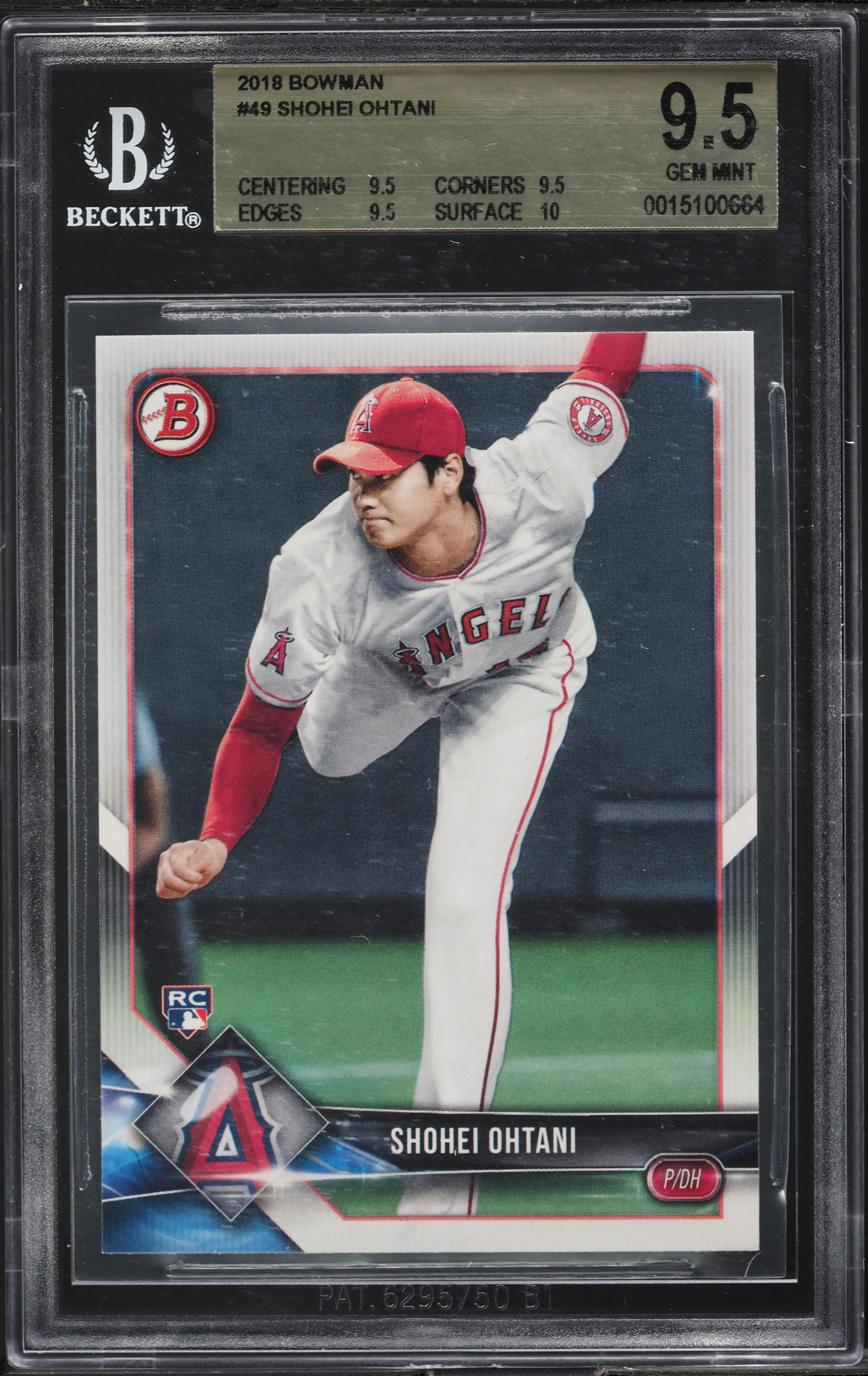 2018 Bowman Shohei Ohtani ROOKIE #49 BGS 9.5 GEM MINT on Fanatics