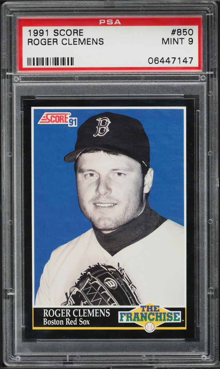 1991 Score Roger Clemens #850 PSA 9 MINT on Fanatics Collect