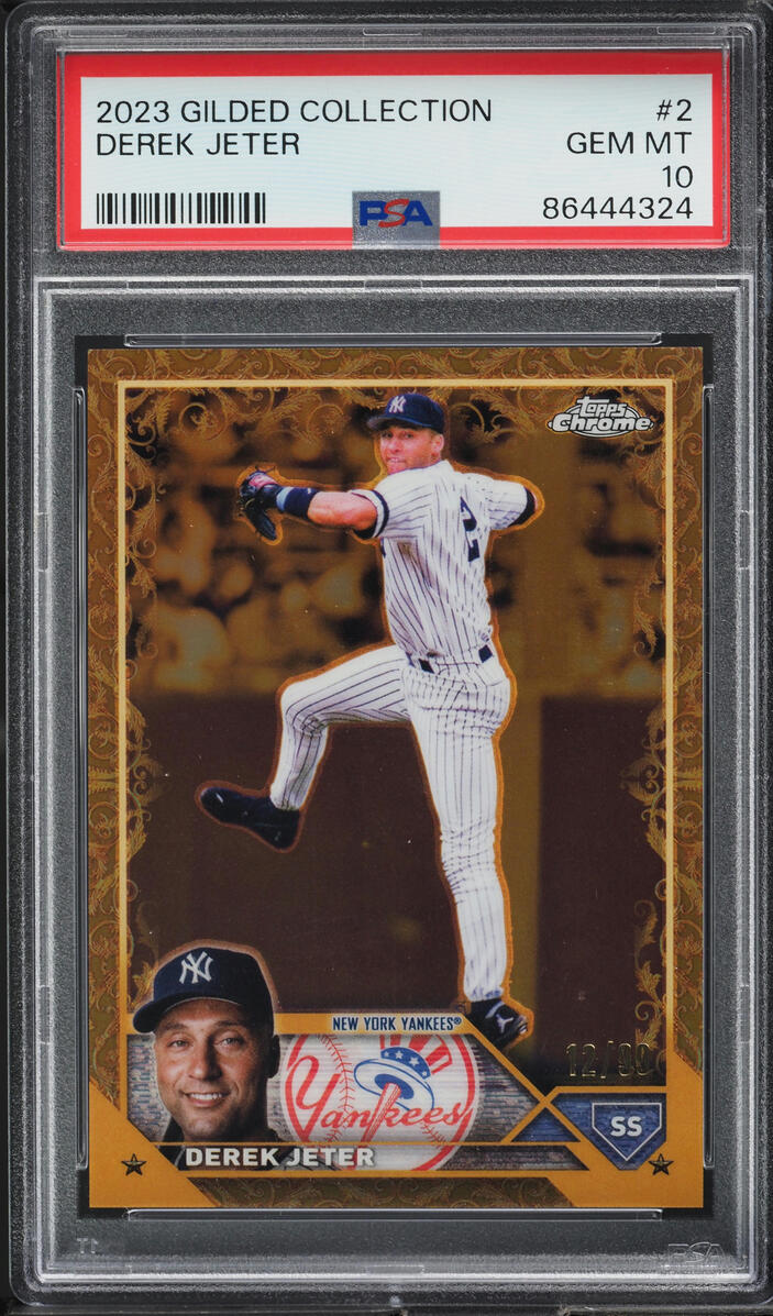 2023 Topps Chrome Gilded Collection Derek Jeter /99 #2 PSA 10 GEM MINT