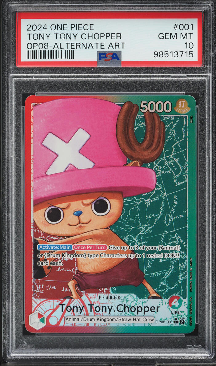 2024 One Piece Two Legends Alternate Art Tony Tony Chopper #OP08