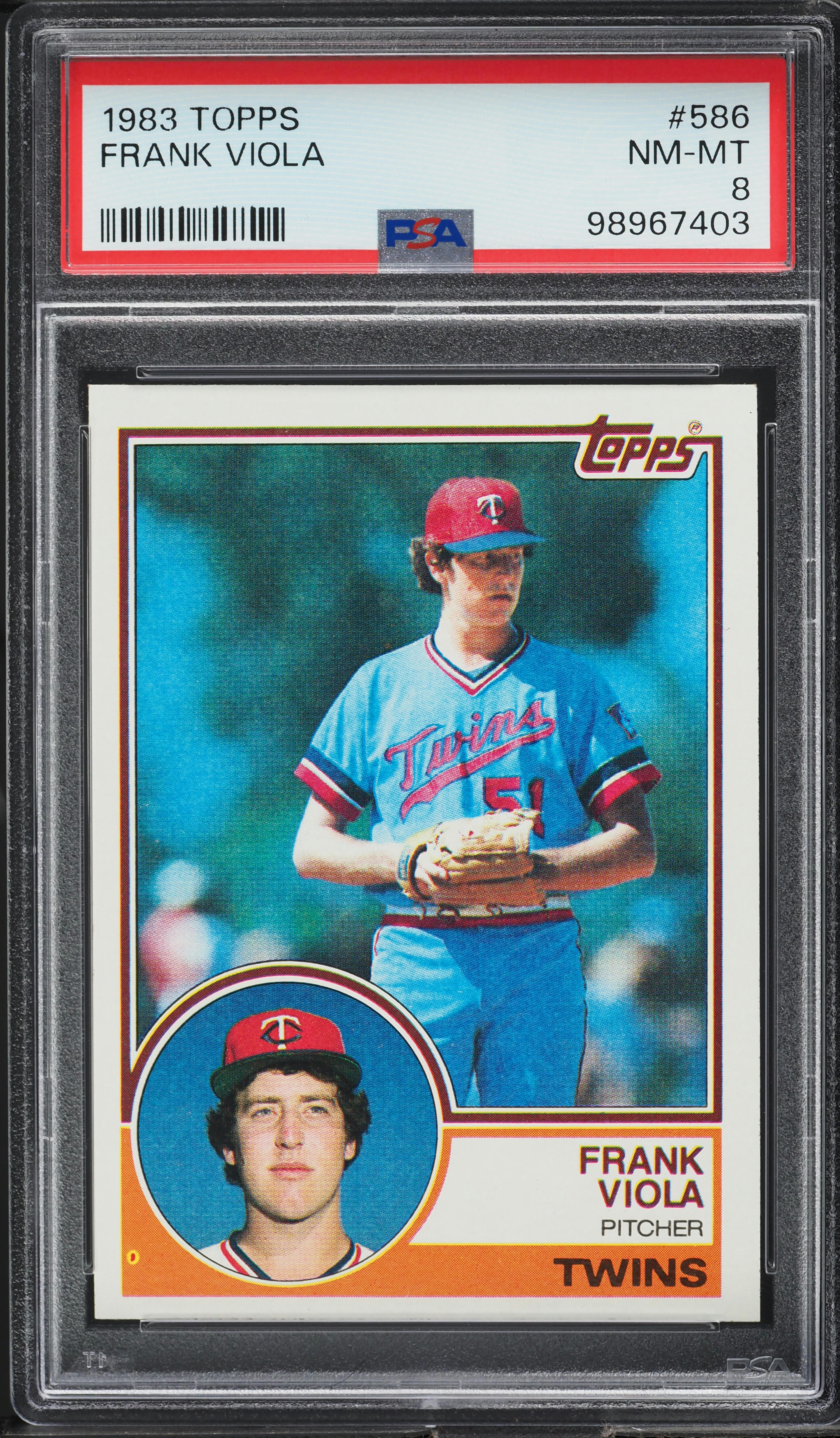 1983 Topps Frank Viola ROOKIE #586 PSA 8 NM-MT on Fanatics Collect