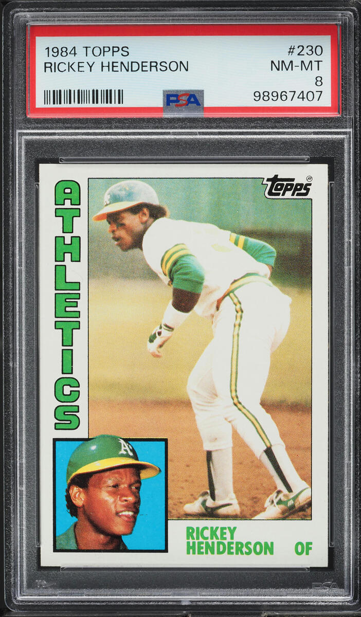1984 Topps Rickey Henderson #230 PSA 8 NM-MT