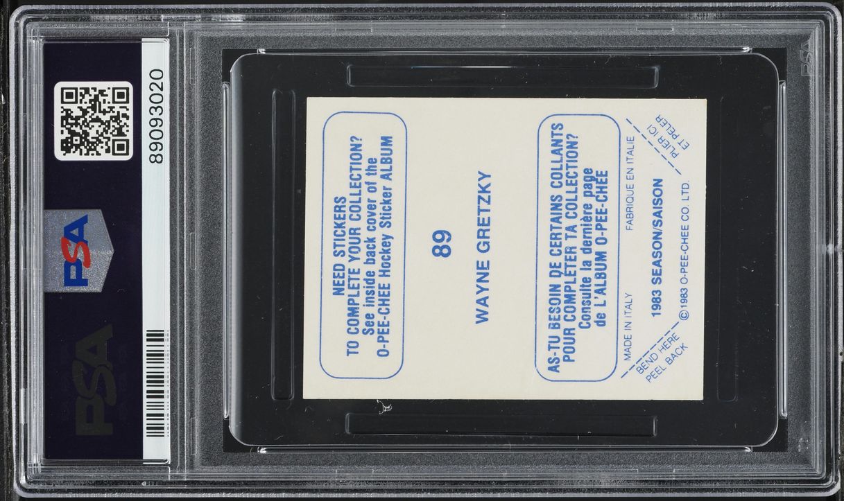 1983 O-Pee-Chee Sticker Hockey Wayne Gretzky #89 PSA 5 EX