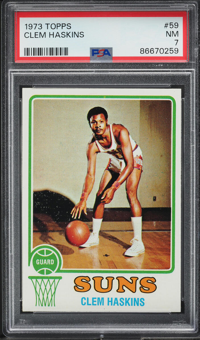 1973 Topps Basketball Clem Haskins #59 PSA 7 NRMT