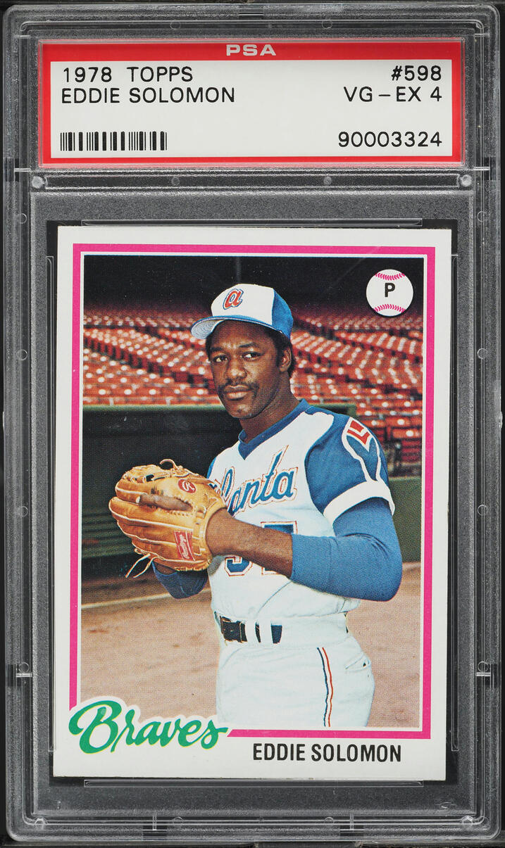 1978 Topps Eddie Solomon #598 PSA 4 VGEX
