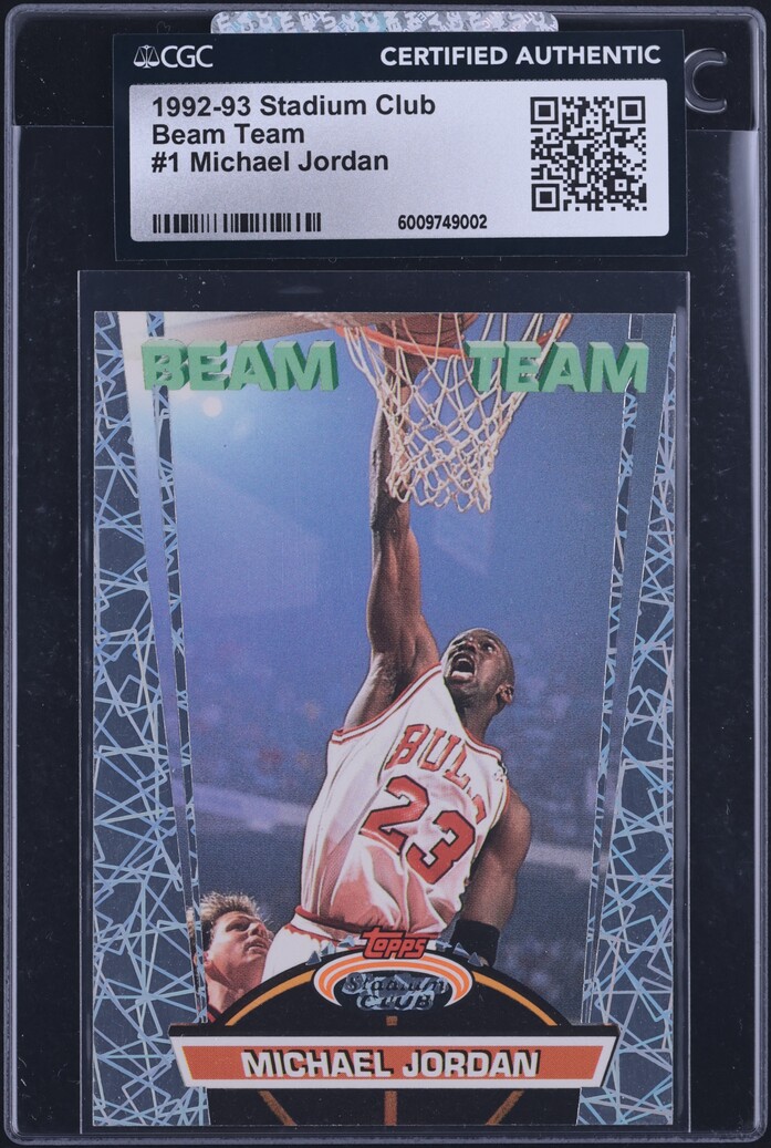 1992 Stadium Club Beam Team Michael Jordan #1 CGC AUTH