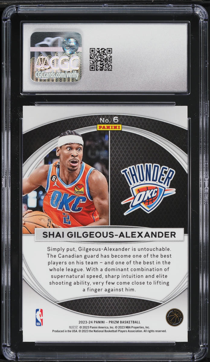 2023 Panini Prizm Global Reach Shai Gilgeous-Alexander #6 CGC 7 NRMT