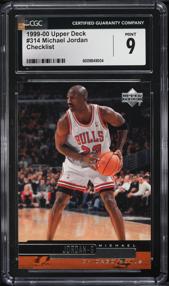 1999 Upper Deck Checklist Michael Jordan #314 CGC 9 MINT
