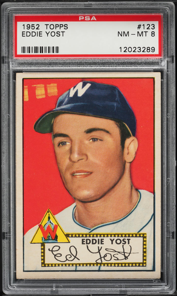 1952 Topps Eddie Yost #123 PSA 8 NM-MT