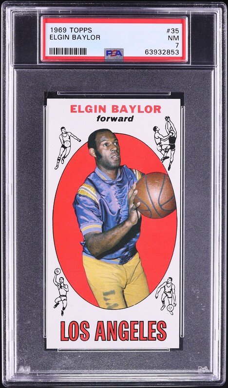 1969 Topps Basketball Elgin Baylor #35 PSA 7 NRMT