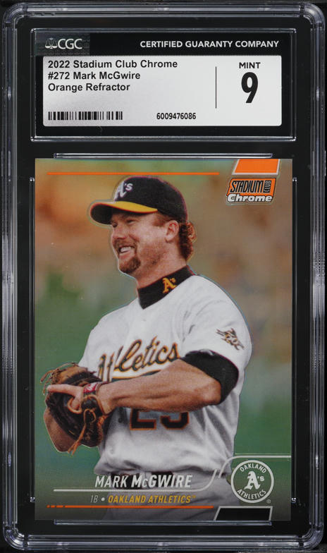 2022 Stadium Club Chrome Orange Refractor Mark McGwire /25 #272