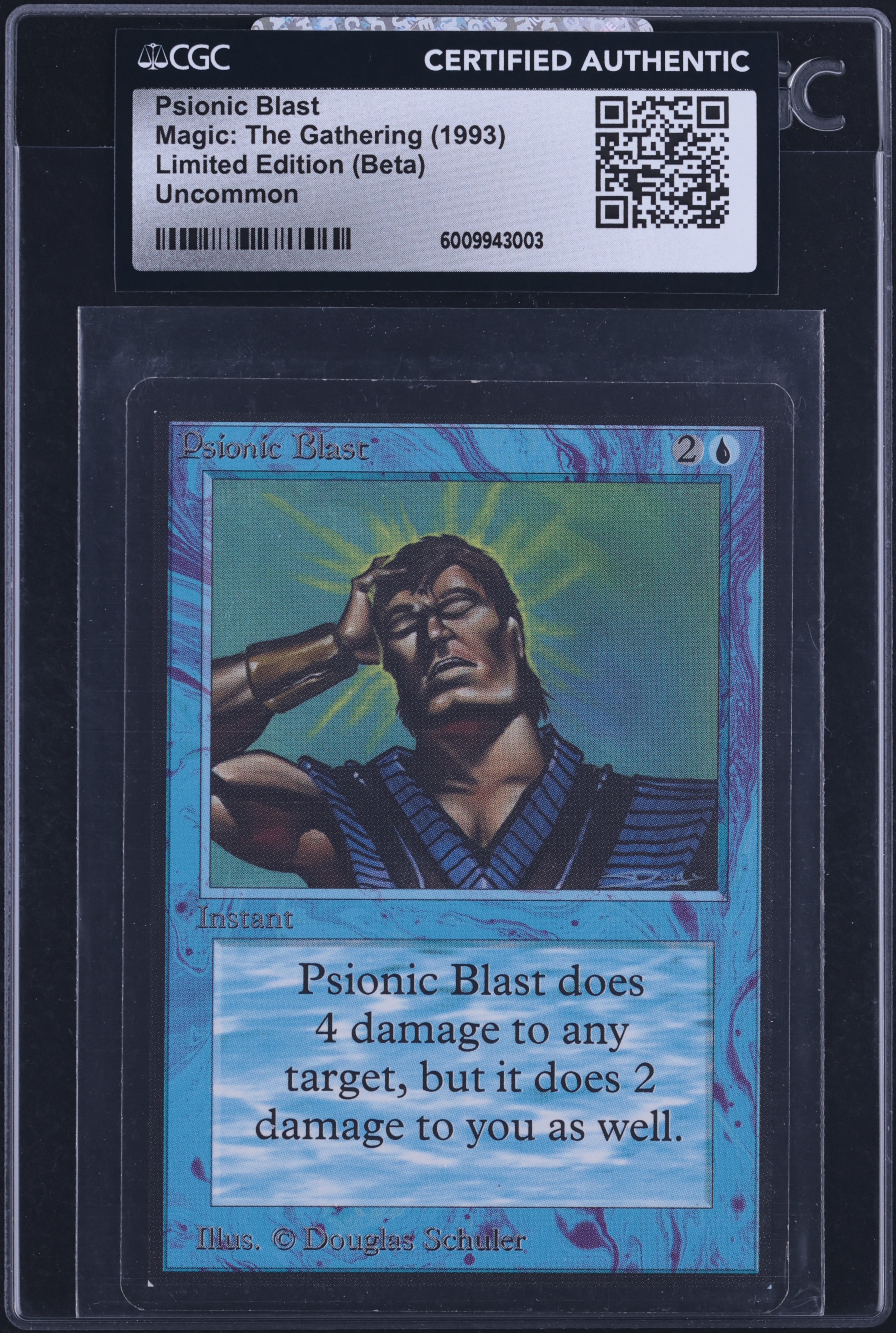 1993 Magic The Gathering MTG Beta Psionic Blast CGC AUTH on