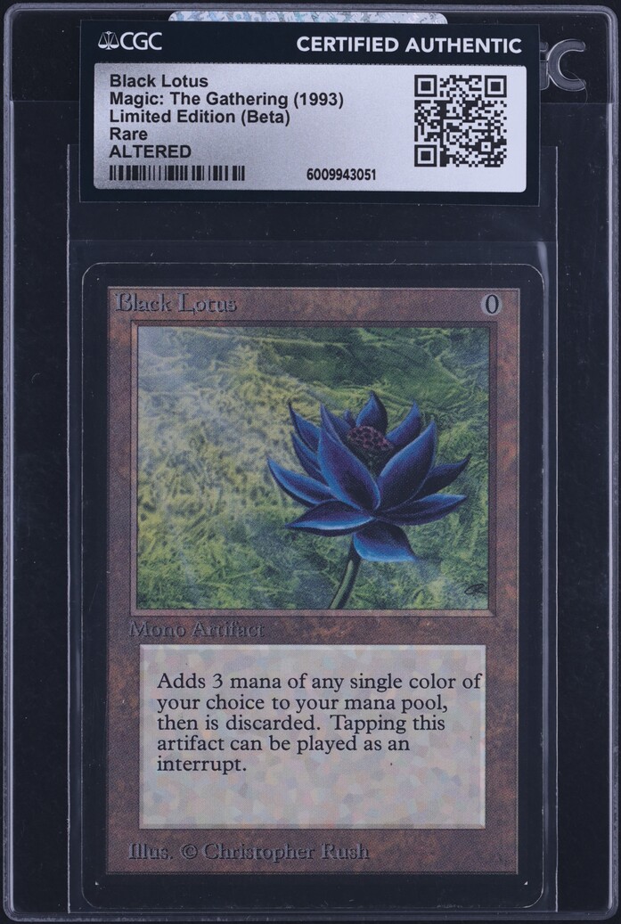 1993 Magic The Gathering MTG Beta Black Lotus CGC ALTERED AUTH