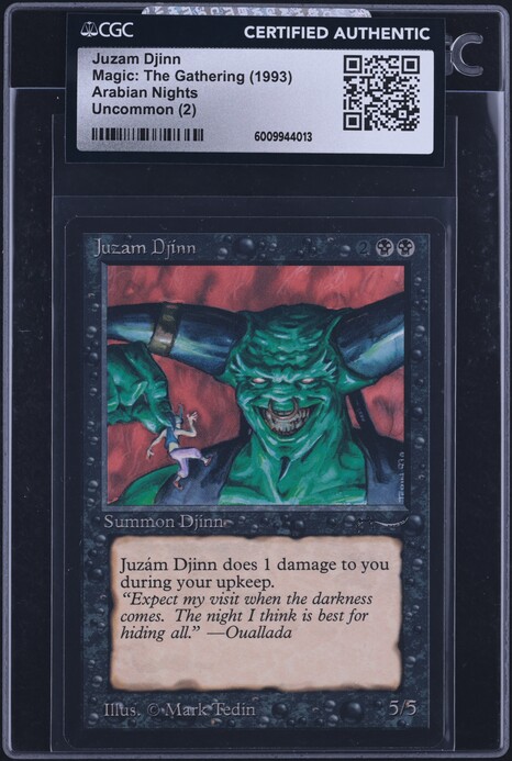 1993 Magic The Gathering MTG Arabian Nights Juzam Djinn PSA 9 MINT