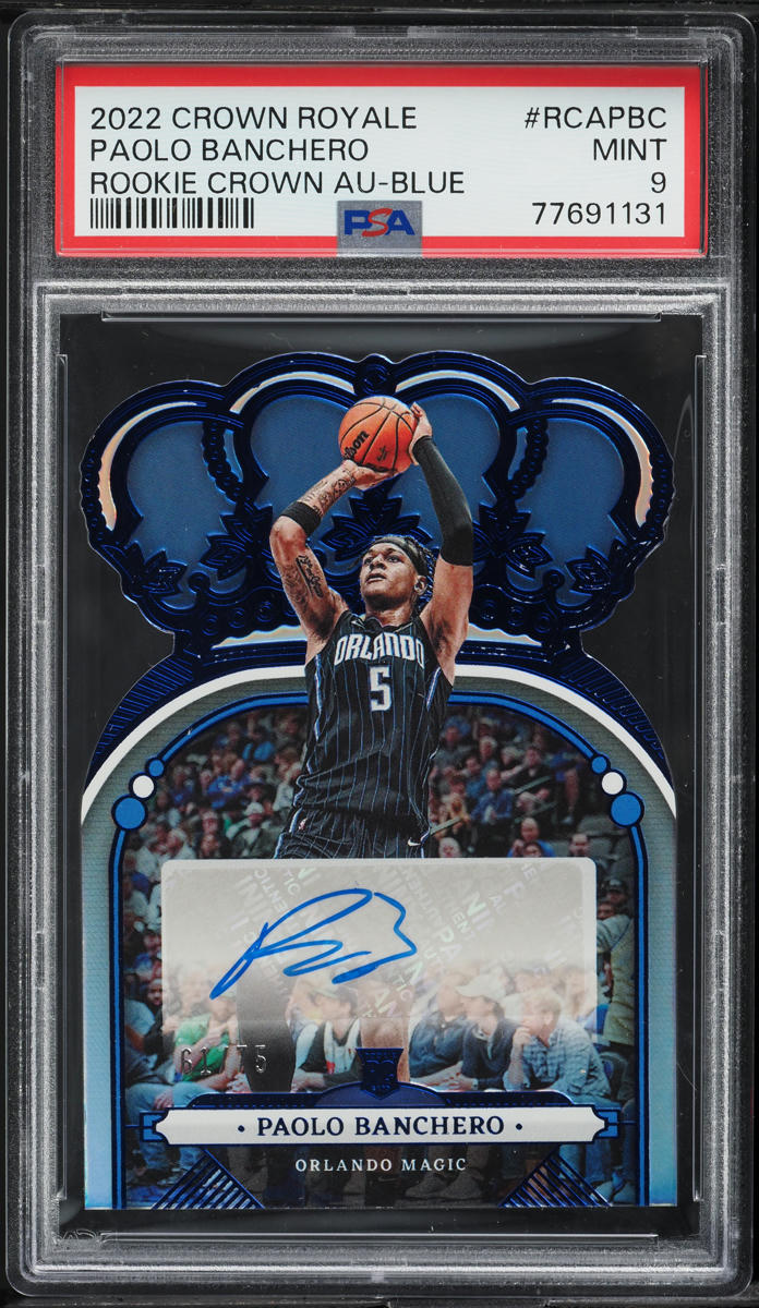 2022 Crown Royale Blue Paolo Banchero ROOKIE AUTO /75 #RCA-PBC PSA