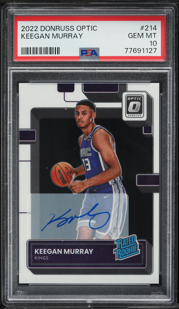 2022 Donruss Optic Keegan Murray ROOKIE AUTO #214 PSA 10 GEM MINT