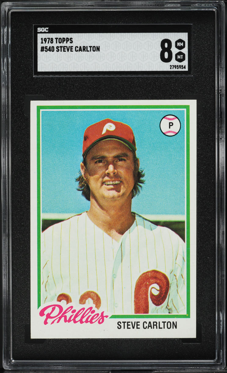 1978 Topps Steve Carlton #540 SGC 8 NM-MT
