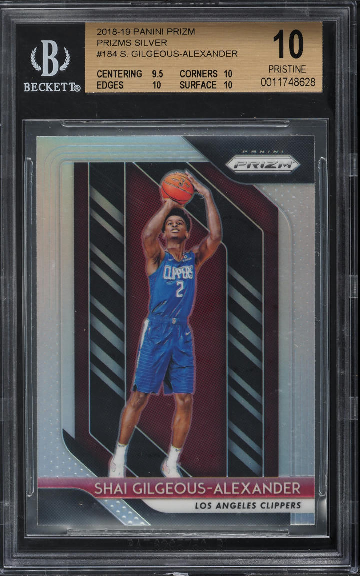 2018 Panini Prizm Silver Shai Gilgeous-Alexander ROOKIE #184 BGS 10 PRISTINE
