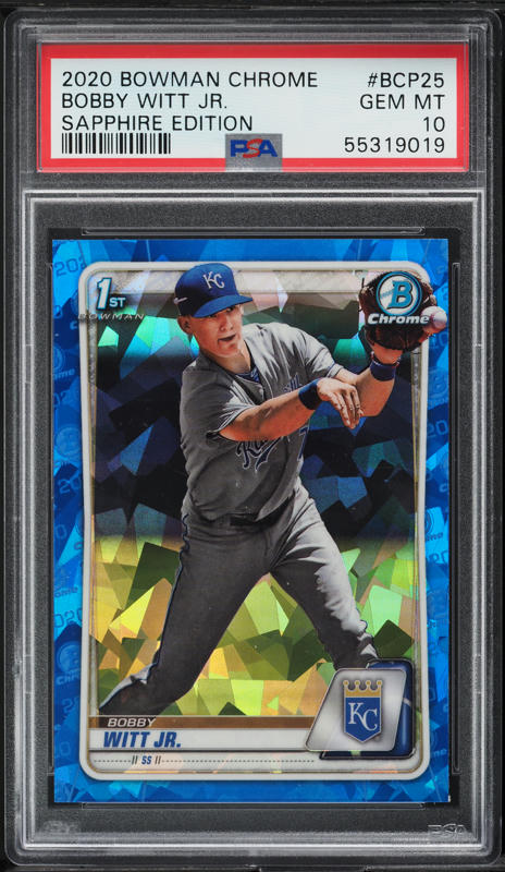2020 Bowman Chrome Sapphire Edition Bobby Witt Jr. ROOKIE #BCP-25
