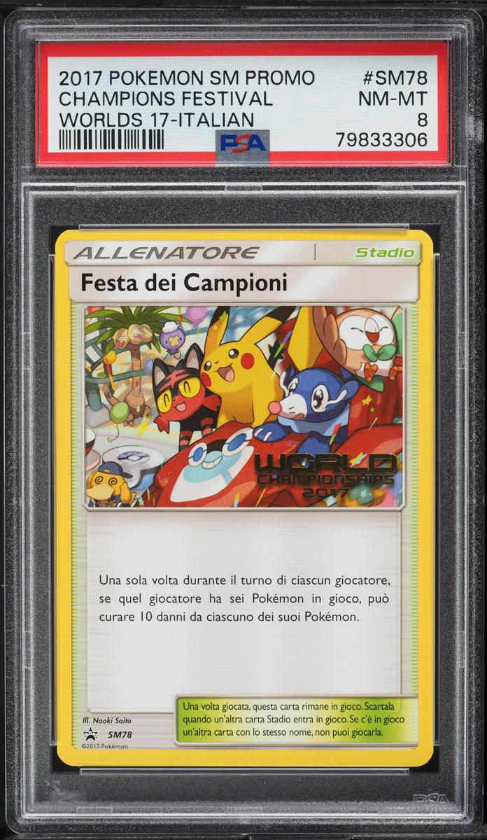 2017 Pokemon Italian SM Black Star Promo Worlds '17 Champions