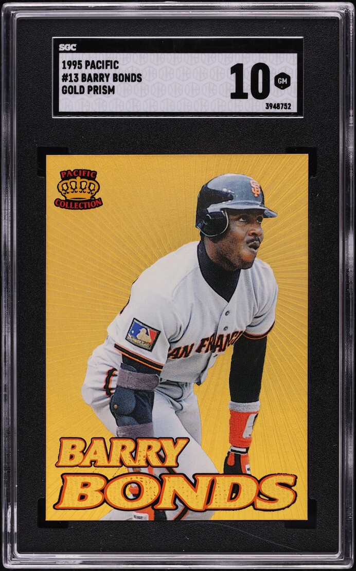 1995 Pacific Gold Prism Barry Bonds #13 SGC 10 GEM MINT