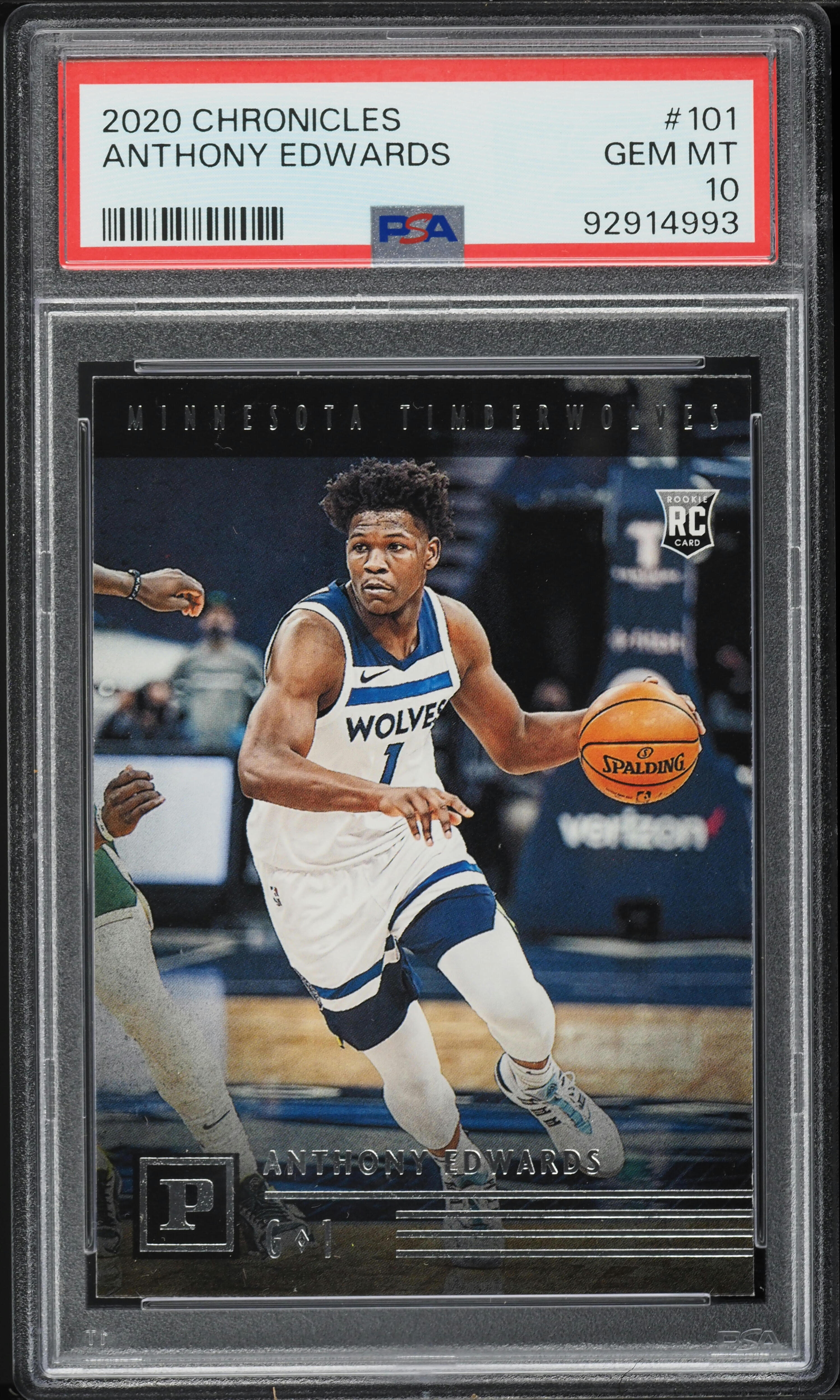 2020 Panini Chronicles Anthony Edwards ROOKIE #101 PSA 10 GEM MINT 