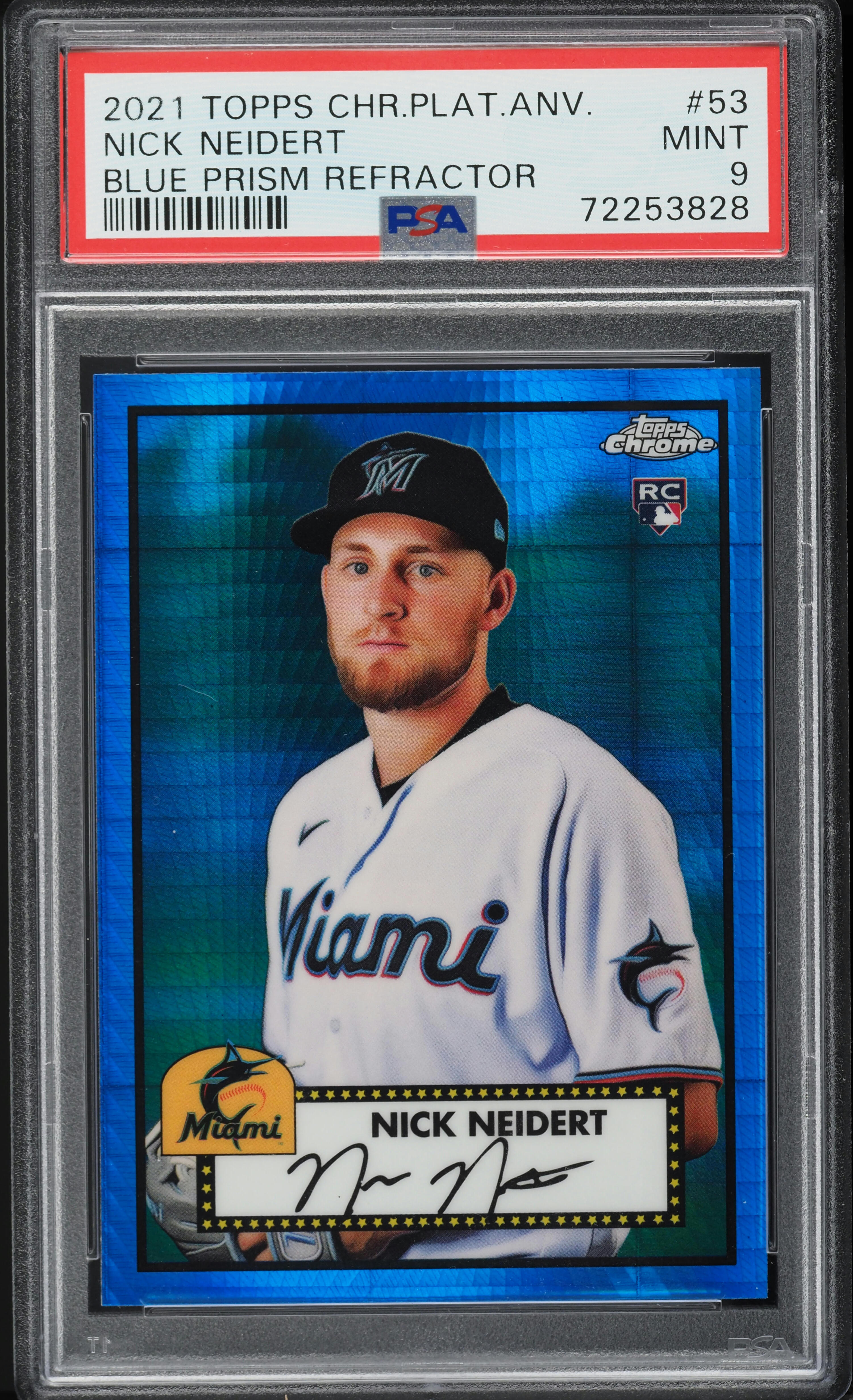 2021 Topps Chrome Platinum Blue Prism Refractor Nick Neidert