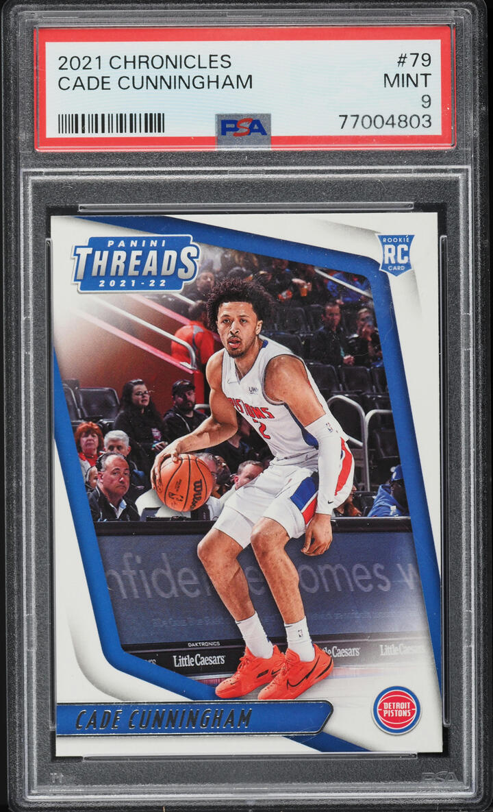 2021 Panini Chronicles Threads Cade Cunningham ROOKIE #79 PSA 9 MINT