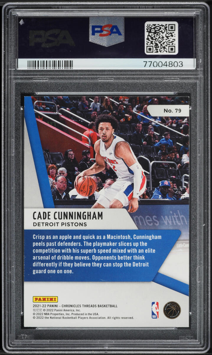 2021 Panini Chronicles Threads Cade Cunningham ROOKIE #79 PSA 9 MINT