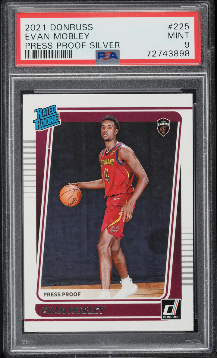 2021 Donruss Press Proof Silver Evan Mobley ROOKIE #225 PSA 9 MINT