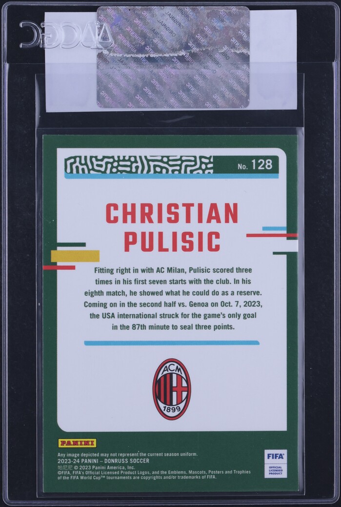 2023 Donruss FIFA Christian Pulisic #128 CGC AUTH