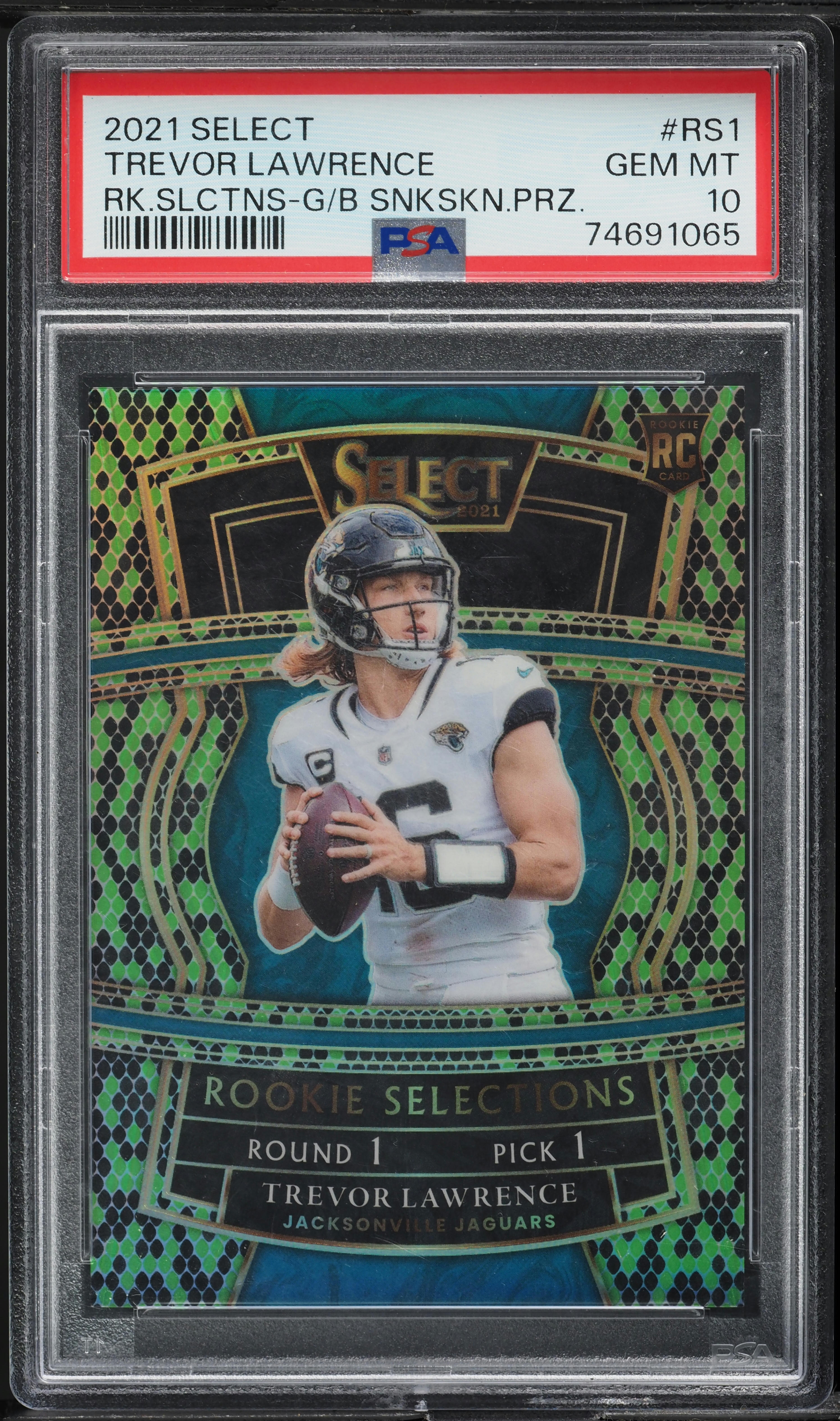 2021 Select Selections Green Black Snakeskin Trevor Lawrence