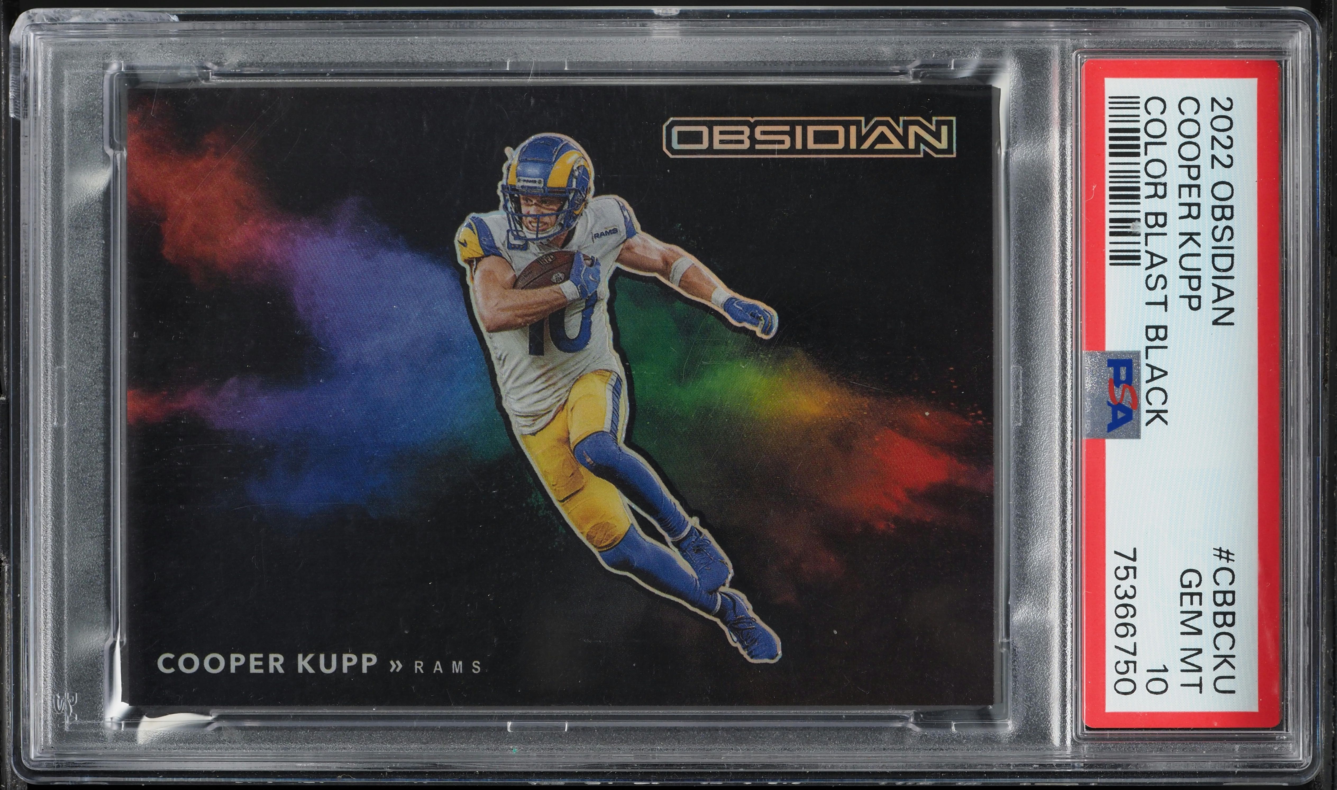 2022 Panini Obsidian Color Blast Black Cooper Kupp #CBBCKU PSA 10