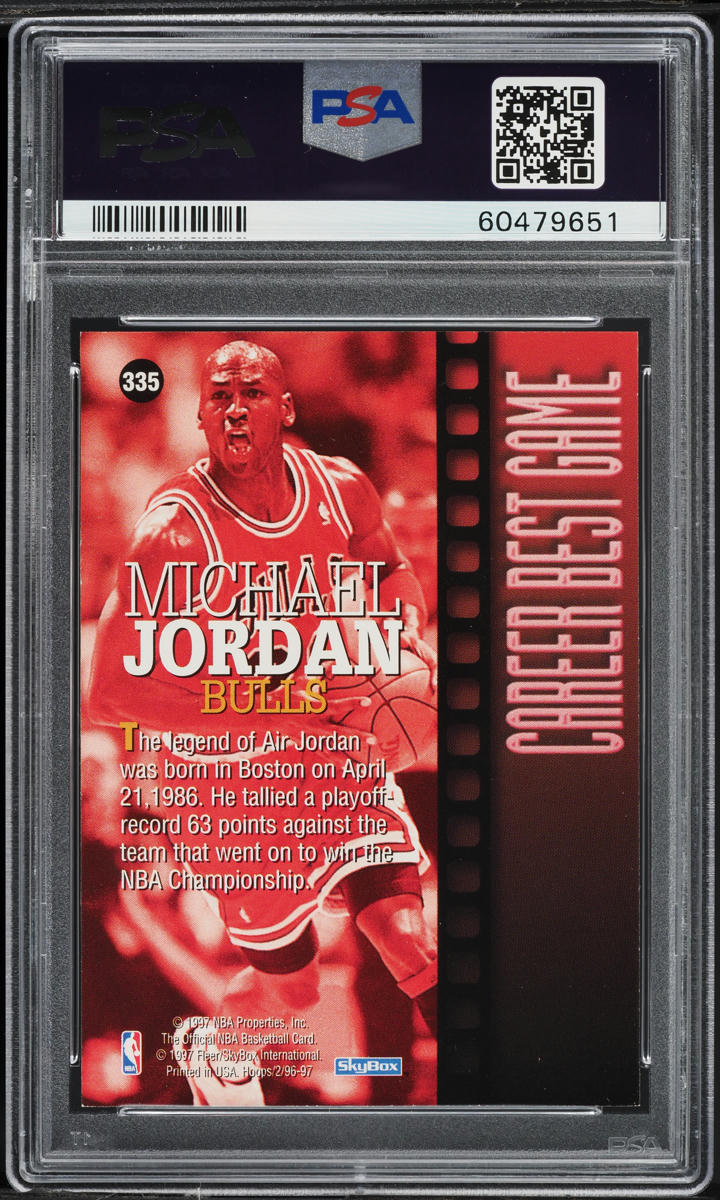 1996 Hoops Michael Jordan #335 PSA 7 NRMT
