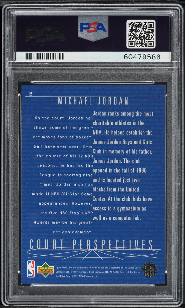 1997 Upper Deck Basketball Michael Jordan #165 PSA 7 NRMT
