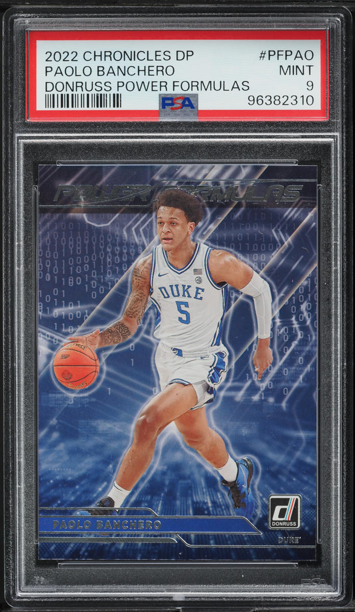 2022 Panini Chronicles Draft Donruss Power Formulas Paolo Banchero ROOKIE PSA 9