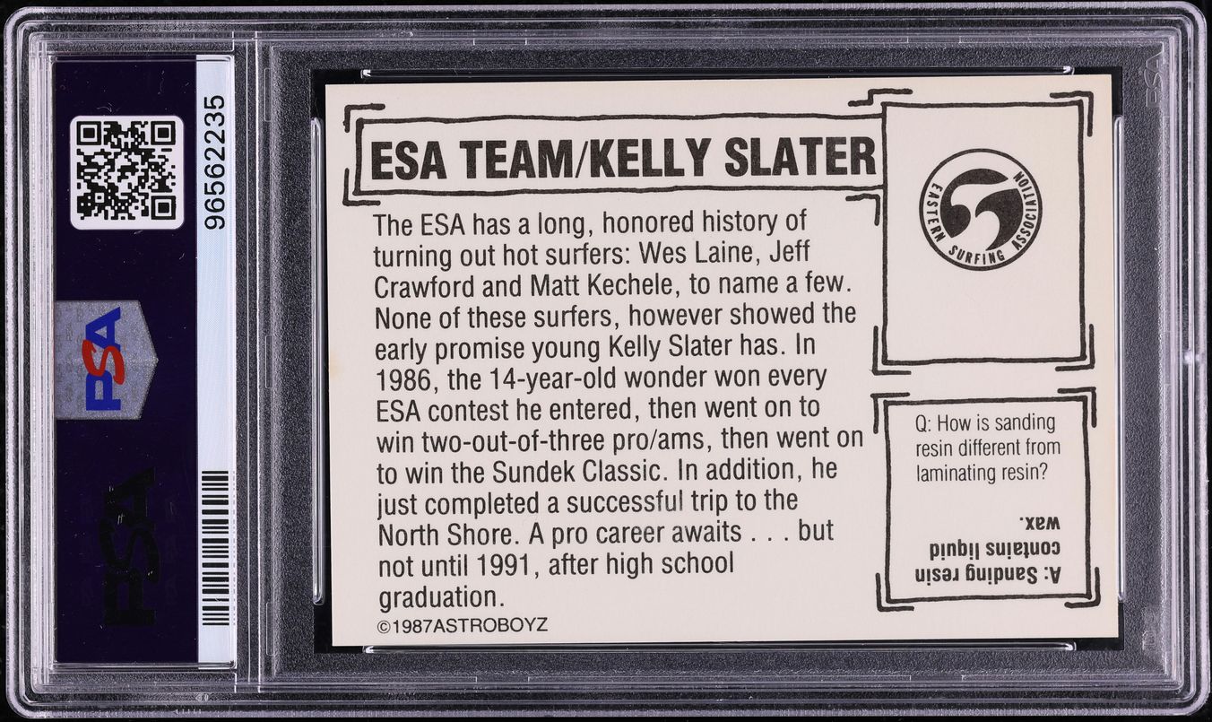 1987 Astroboyz Surfing Kelly Slater ROOKIE PSA 10 GEM MINT