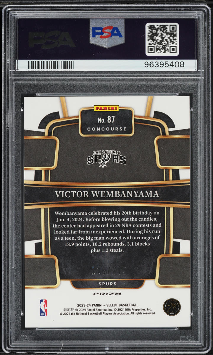 2023 Select Concourse Blue Scope Victor Wembanyama ROOKIE /249 #87