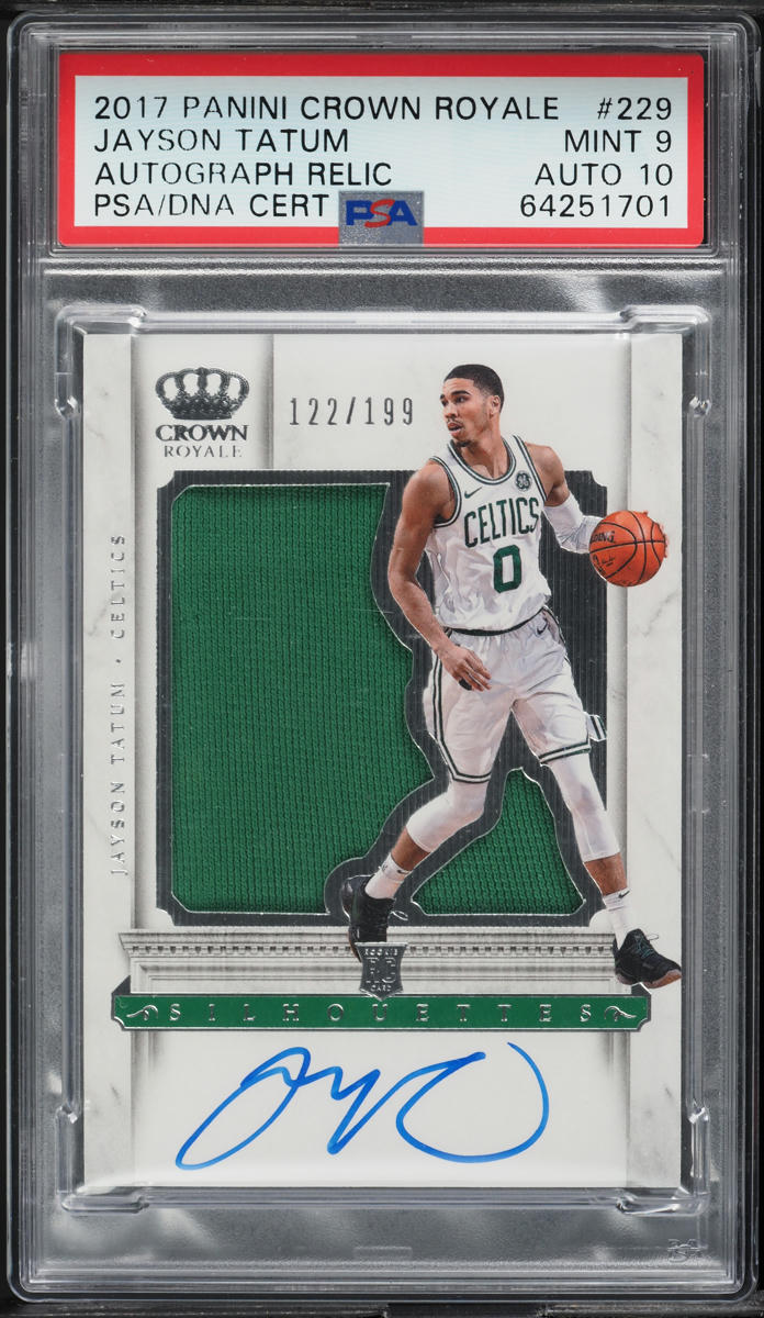 2017 Crown Royale Jayson Tatum ROOKIE PATCH AUTO DNA 10 /199 #229