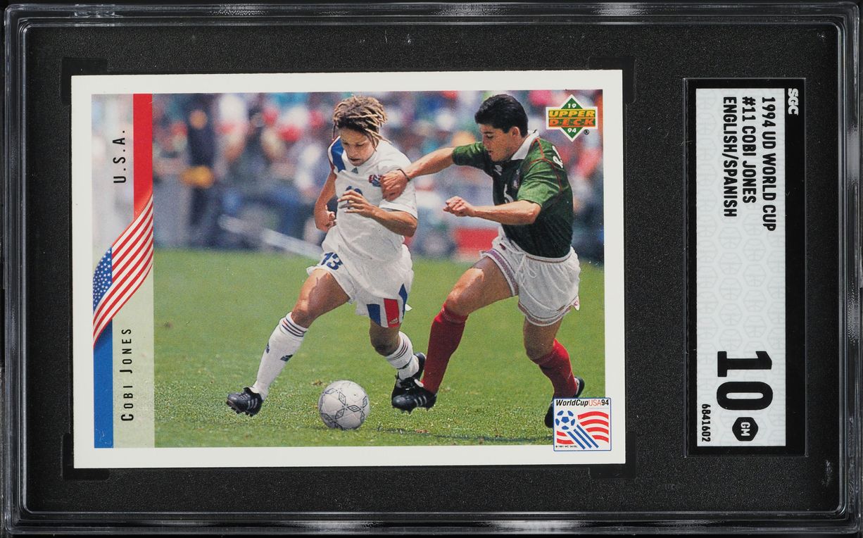 1994 Upper Deck World Cup English/Spanish Cobi Jones #11 SGC 10 GEM MINT