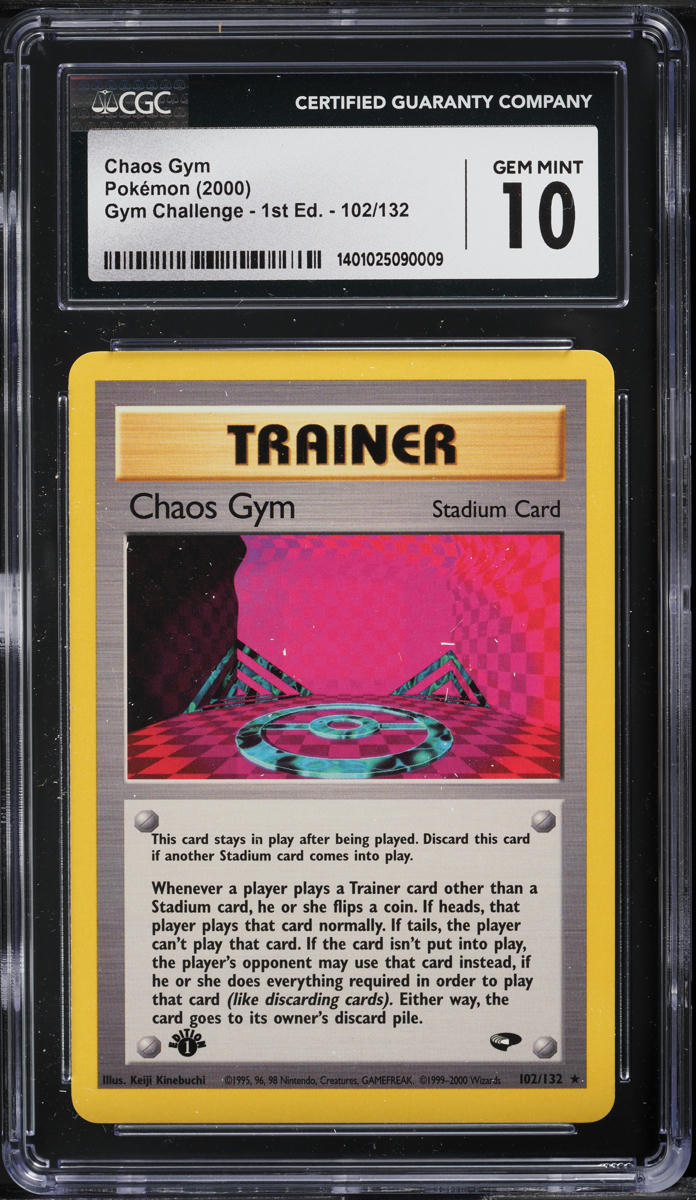 2000 Pokemon Gym Challenge 1st Edition Chaos Gym #102 CGC 10 GEM MINT