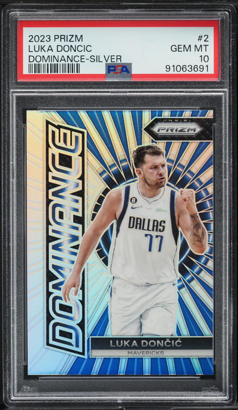 2023 Panini Prizm Dominance Silver Luka Doncic #2 PSA 10 GEM MINT