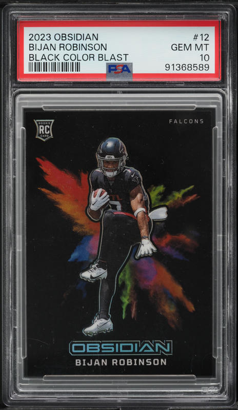 2023 Panini Obsidian Black Colorblast Bijan Robinson ROOKIE #12