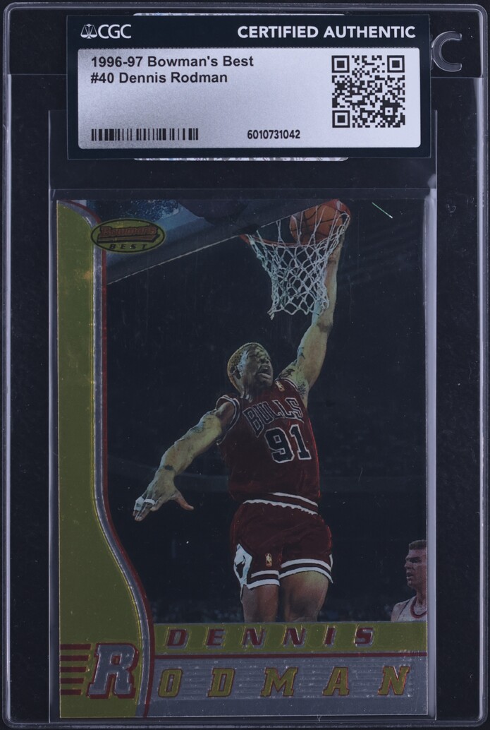 1996 Bowman's Best Dennis Rodman #40 CGC AUTH