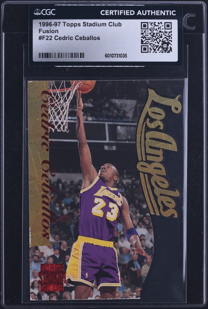 1996 Stadium Club Fusion Die-Cut Cedric Ceballos #F22 CGC AUTH