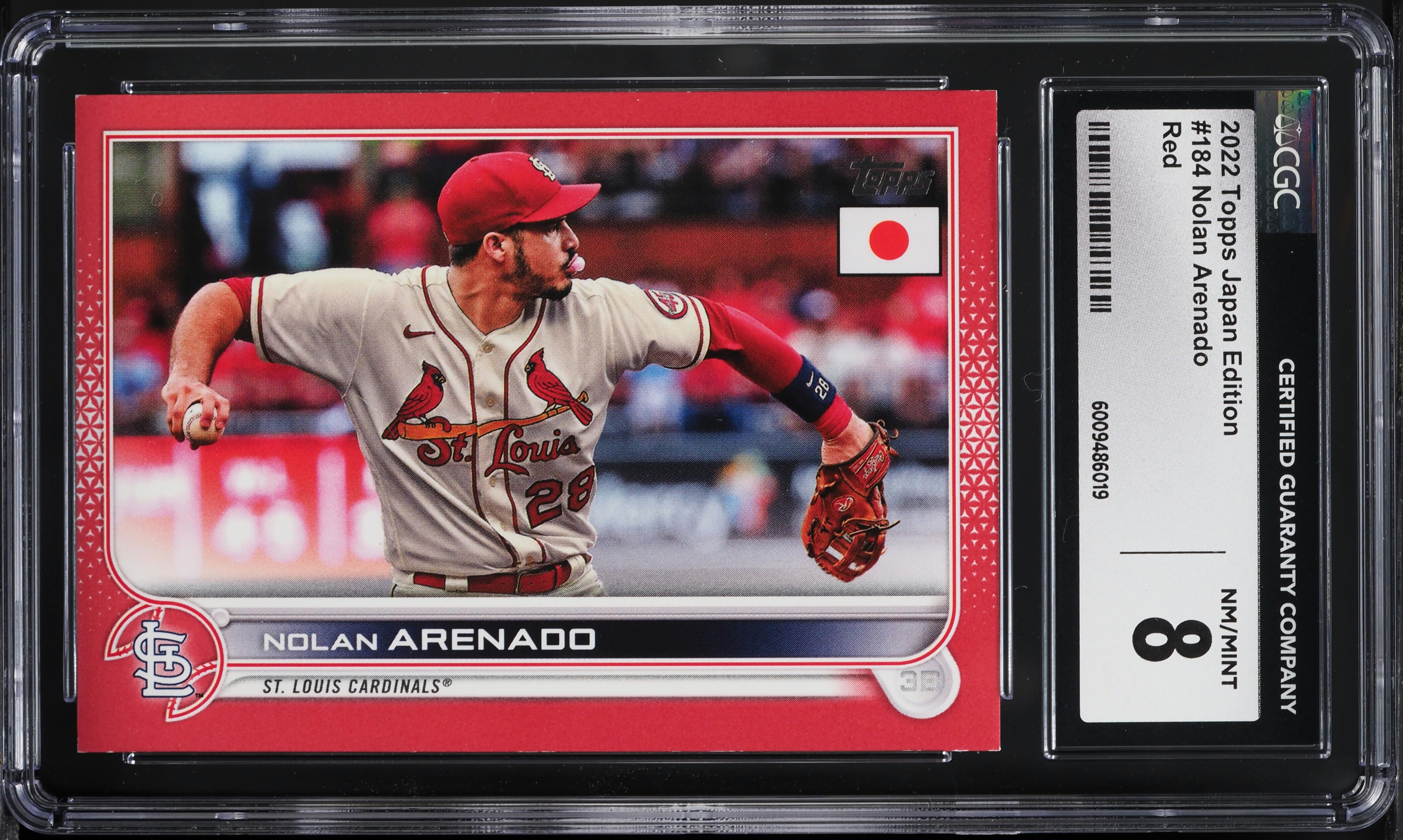 2022 Topps Japan Edition Red Nolan Arenado 1/5 #184 CGC 8 NM-MT on