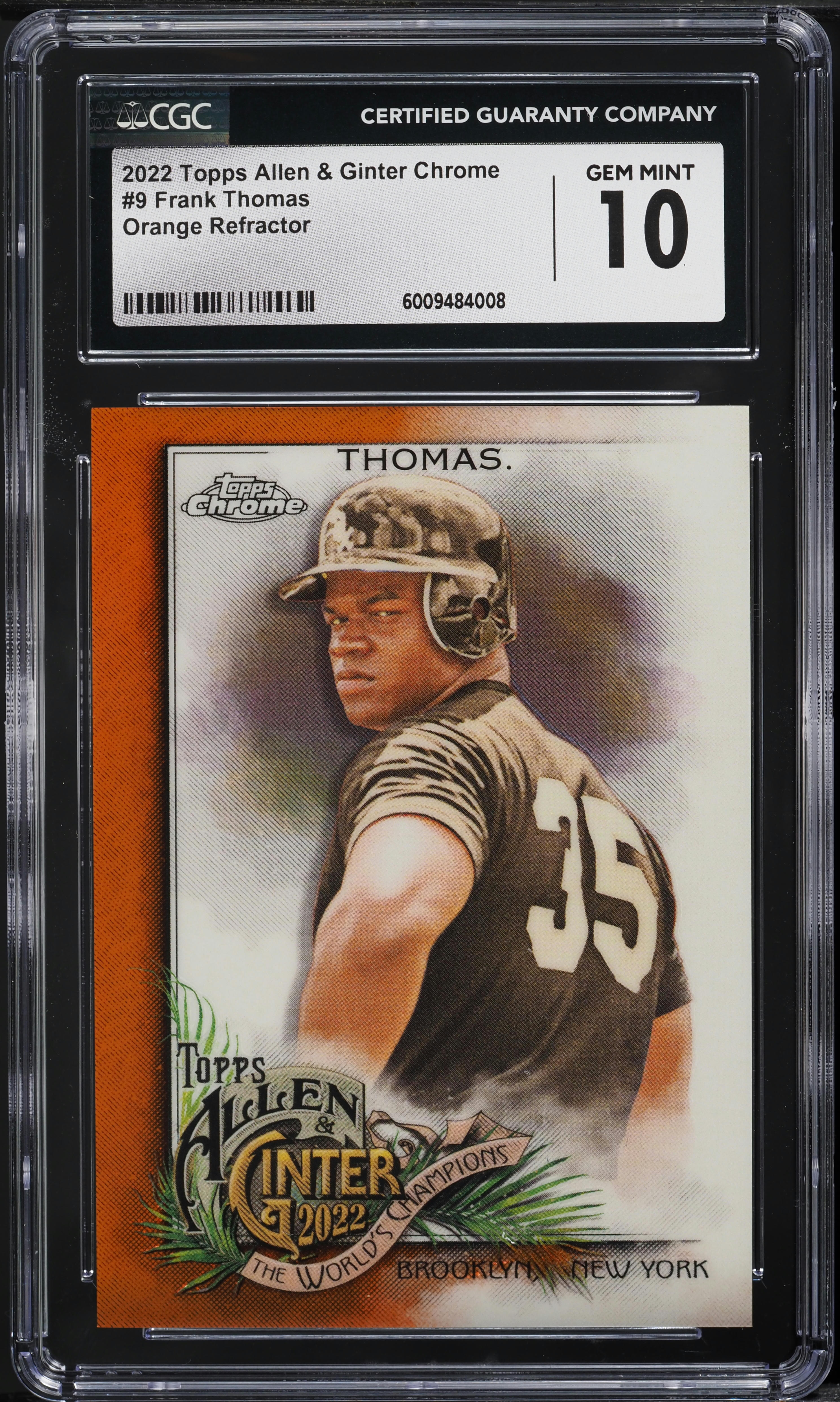 2022 Topps Chrome Allen & Ginter Orange Refractor Frank Thomas /25